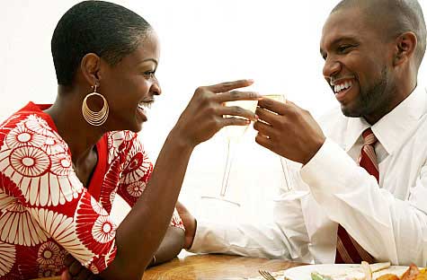 couples enjoying each others company over dinner