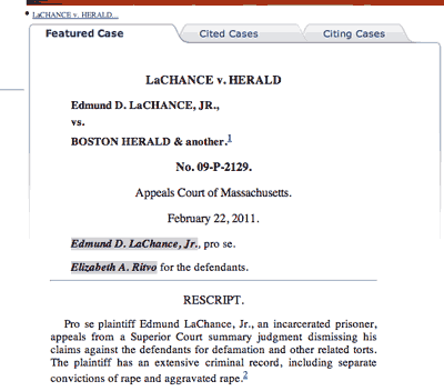 legal complications with a plaintiff accusing of defamation in dating profile
