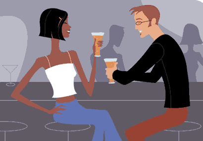 dating-meeting-man-woman-bar keep your conversations light hearted during the date