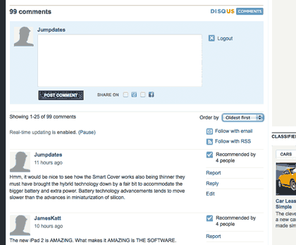 having a registration with disqus can save you time if you like commenting to various posts