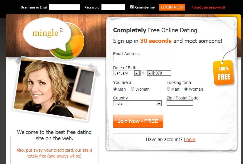 free login dating site