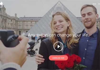 Tinder home page - a different perspective to how it is used?