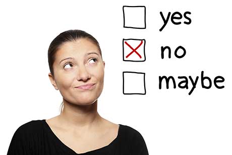 saying-no Saying no takes some skill