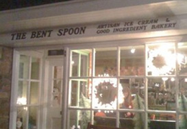 The bent spoon on Palmer Sq W, Princeton, NJ