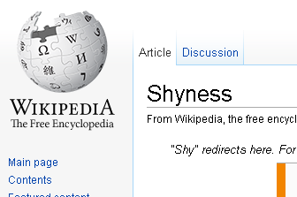 shyness wikipedia