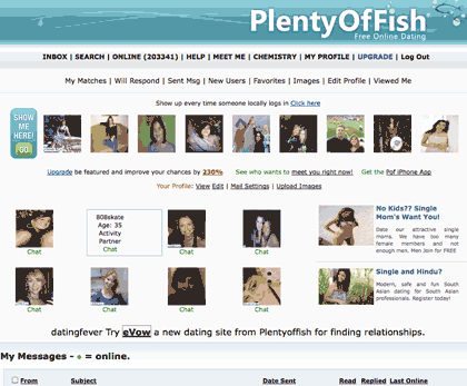 Plentyoffish.com - security is an issue from hackers