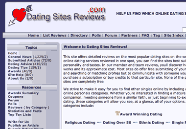 online dating review sites - one of many on the internet