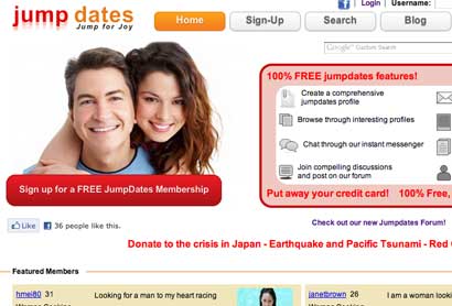 jumpdates-free-online-dating jumpdates dating website as it appears in chrome, safari, ie explorer