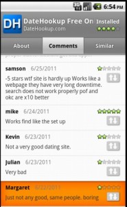 Datehookup - free mobile dating app user comments