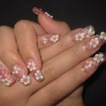 pink-flower-nail-art
